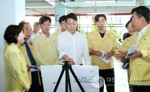 전문학 서구청장, 남선공원체육관 주차동 시설 개선 현장 점검